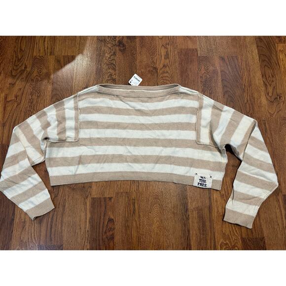 We The Free Women’s Into the Blue Oversized Crop Sweater Size Large – NWT Cozy - Picture 4 of 12